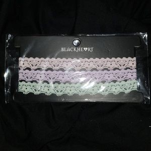 Blackheart Pastel Lace Choker Set of 3